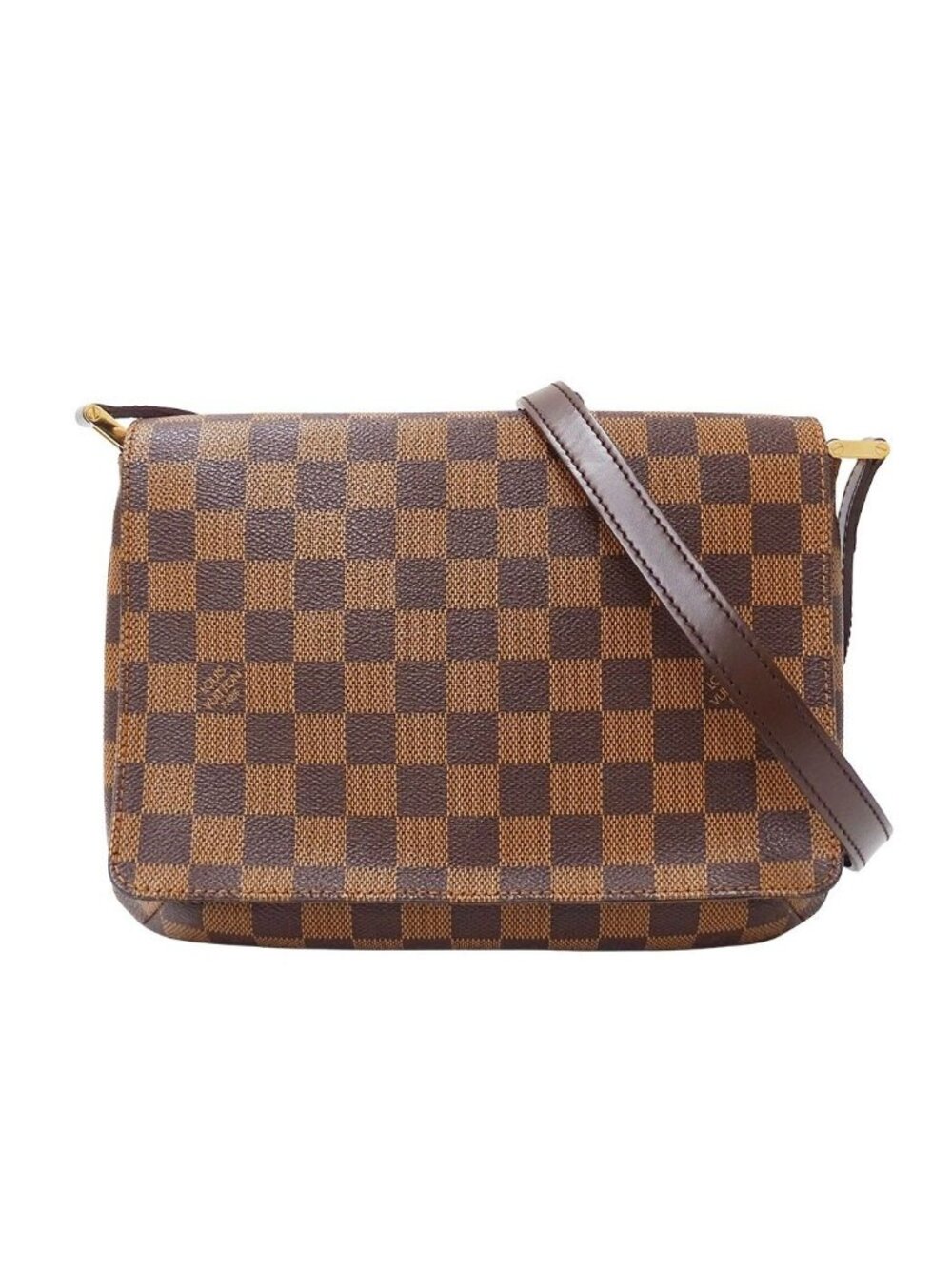 Louis Vuitton Shoulder Bag Damier Canvas Musette Tango Long Brown Crossbody
